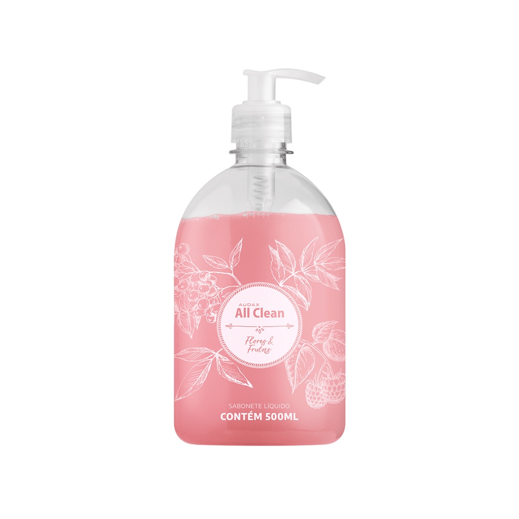 Sabonete Líquido Flores e Frutas Pump 500ml All Clean em Oferta na Shopee