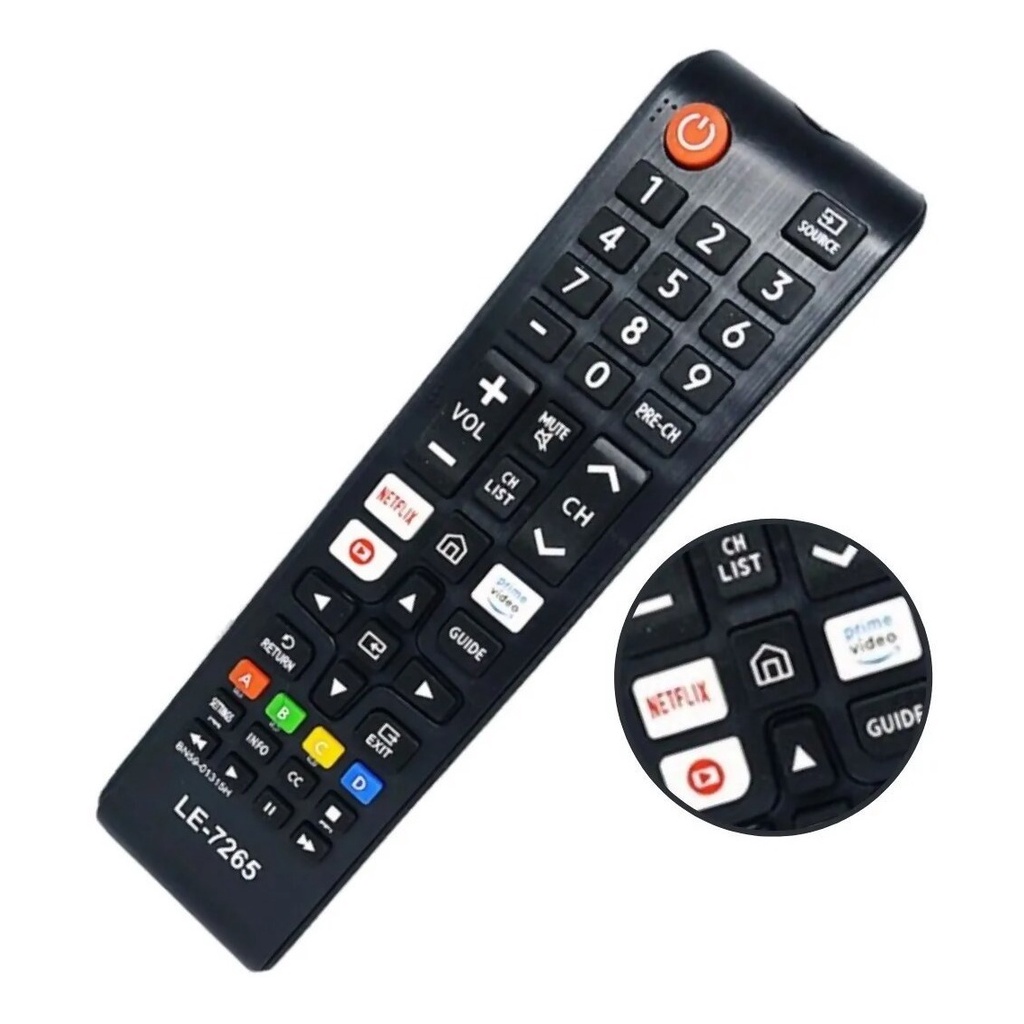 Controle Remoto Para Smart Tv Samsung Universal Netflix Top
