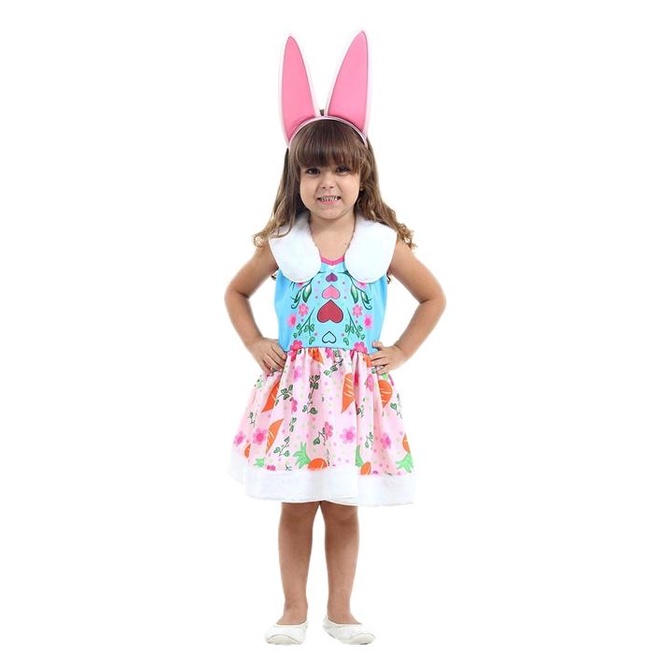 Fantasia de Coelho Infantil Enchantimals Bree Bunny Com Orelhinhas
