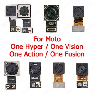 Dianteira Traseira Grande Vista Módulo De Câmera Selfie Para Motorola Moto One Action Fusion Hyper Vision Camera Peças De Reposição