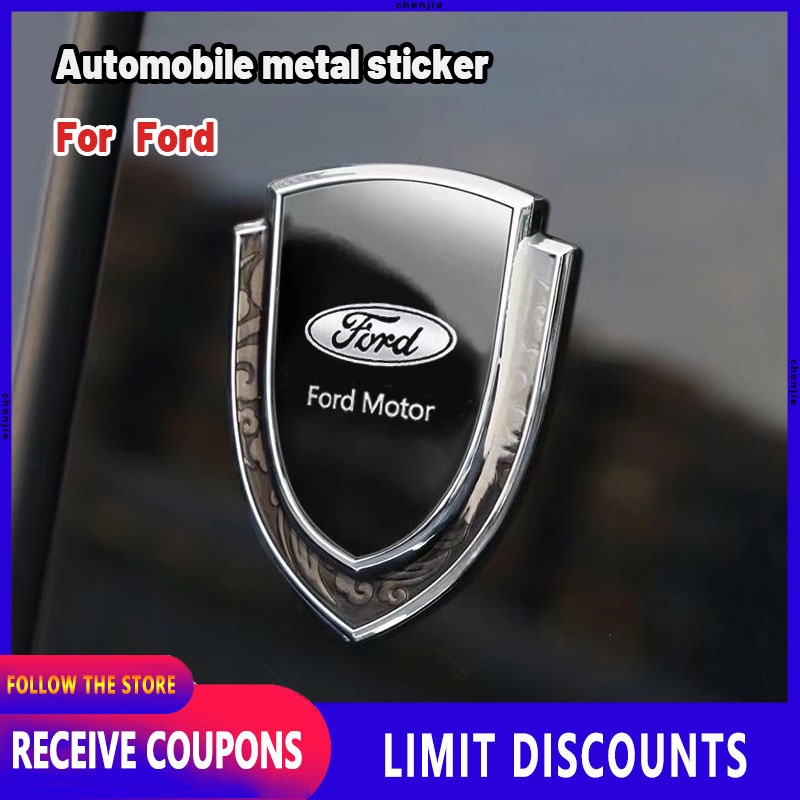Alta Qualidade Para Ford Adesivo De Carroceria De Carro Auto 3D Escudo De Fibra De Carbono Emblema De Janela Decalque De