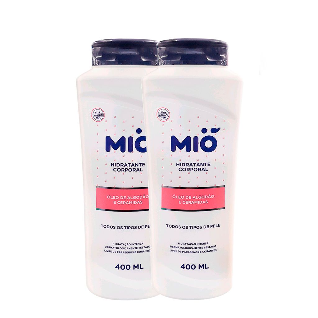 Kit 2 Loção Hidratante Mió Óleo de Algodão e Ceramidas 400ml - Beauty