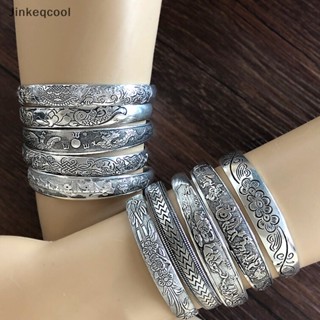 Jqbr Retro Pulseira De Abertura Jóias Vintage Totem De Prata Tibetana Punho Em Forma De Bangle Esculpido QDD
