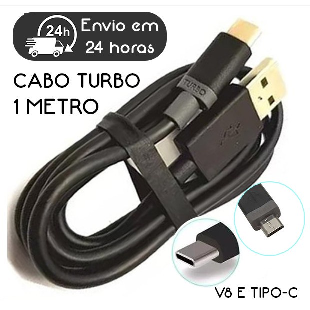 KIT 5 Cabo carregador para celular micro USB/TYPE-C/ USB-C turbo 25W em Oferta na Shopee