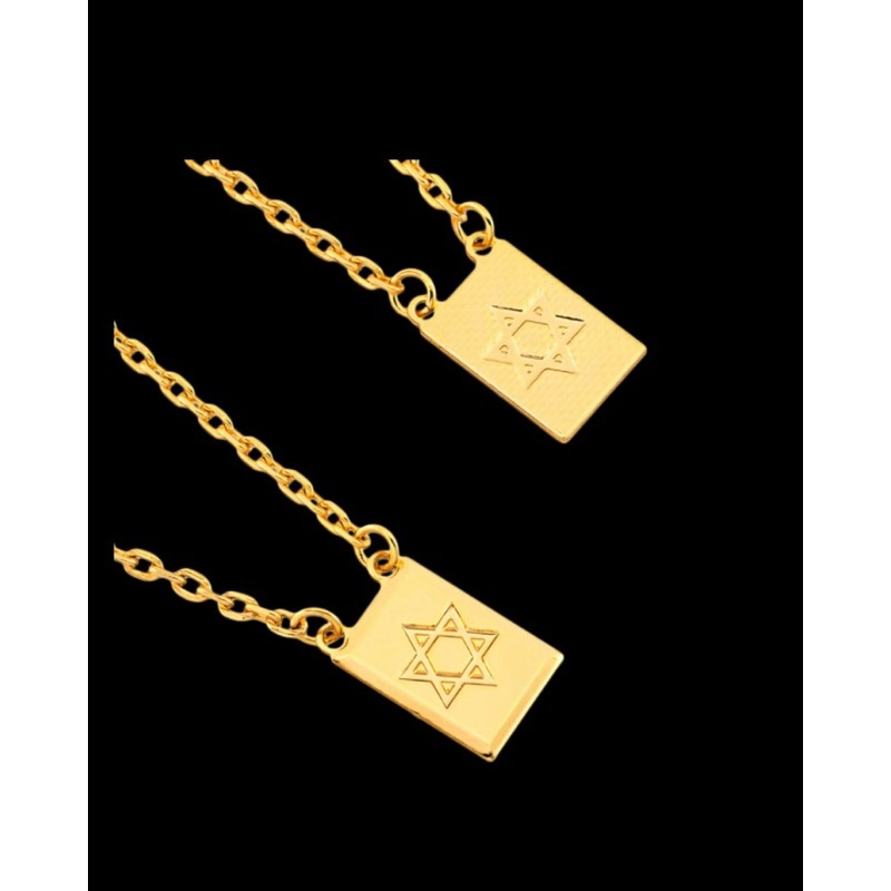 Exclusivo Escapulário Estrela De Davi  - Banhado A Ouro 18k Premium