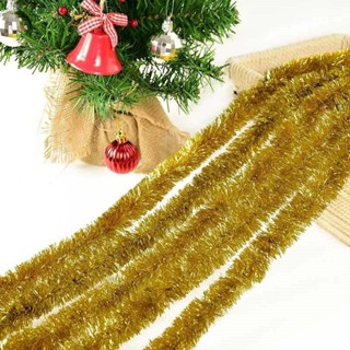 6 Pçs Enfeite Natal Festão Metalizado 2m Festa Decoração