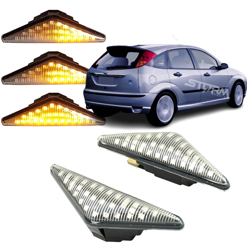Par de Pisca Seta sequencial Ford Focus Hatch lente Transparente ano 1998 a 2008 lâmpada sinal repetidor cristal 1.6 Glx Flex 2.0 Ghia Glx S 1.8 Plus Xr S