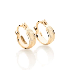 Brinco Rommanel argola folheado a ouro 18k