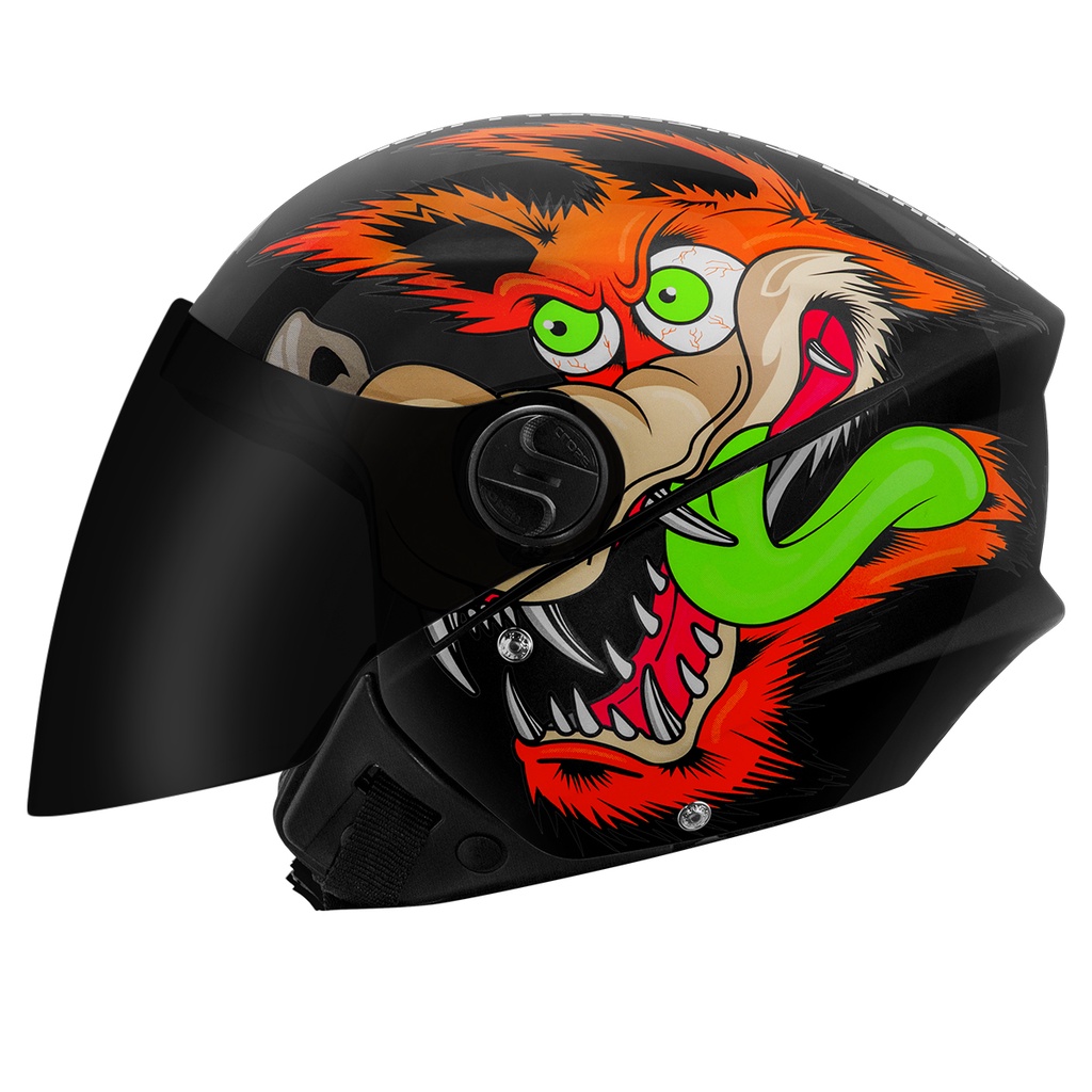 Capacete Moto Aberto Pro Tork New Liberty 3 Coyote Brilhante Viseira Fumê 2mm Feminino Masculino