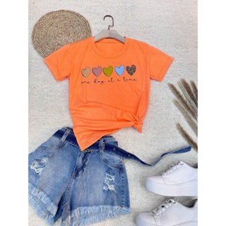 Blusa Tshirt Camiseta Feminina Estampada coração