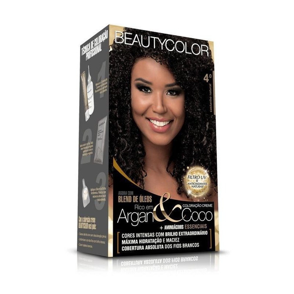 Tintura Beauty Color Kit 4.0 Castanho Natural - Beauty