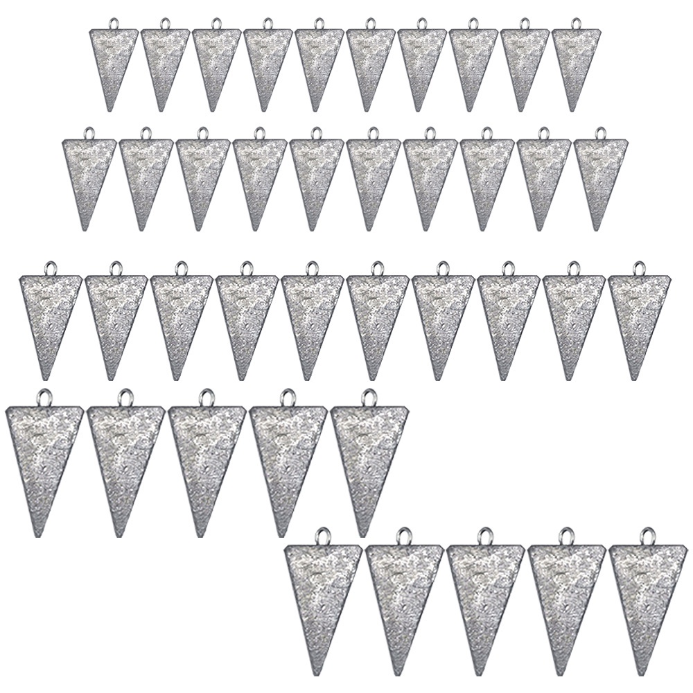 Kit Chumbada Pirâmide 40pçs Para Pesca Praia em Oferta na Shopee