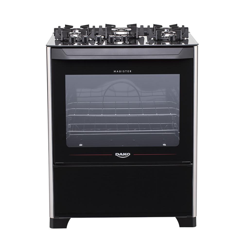 Fogão 5 Bocas Dako Automático Magister Glass Preto em Oferta na Shopee