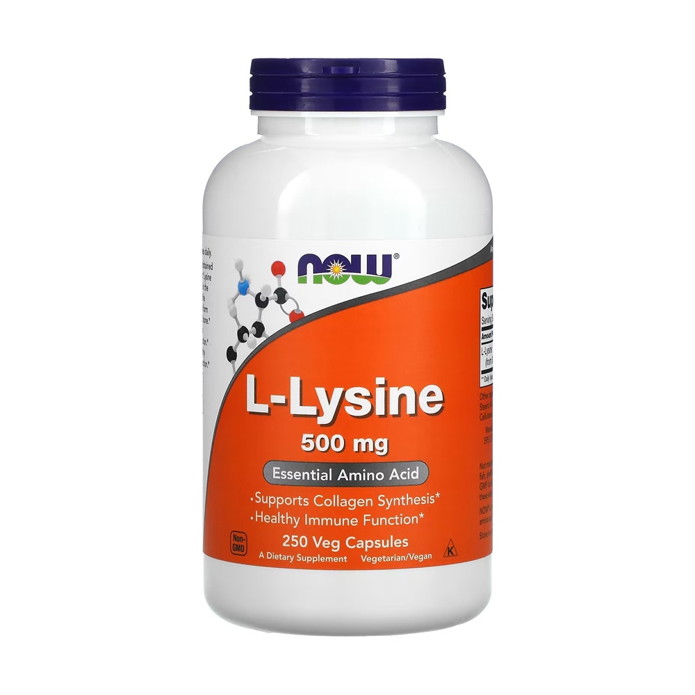 L-lisina 500mg Now Foods L-Lysine 250 Veg Caps Importado em Oferta na Shopee