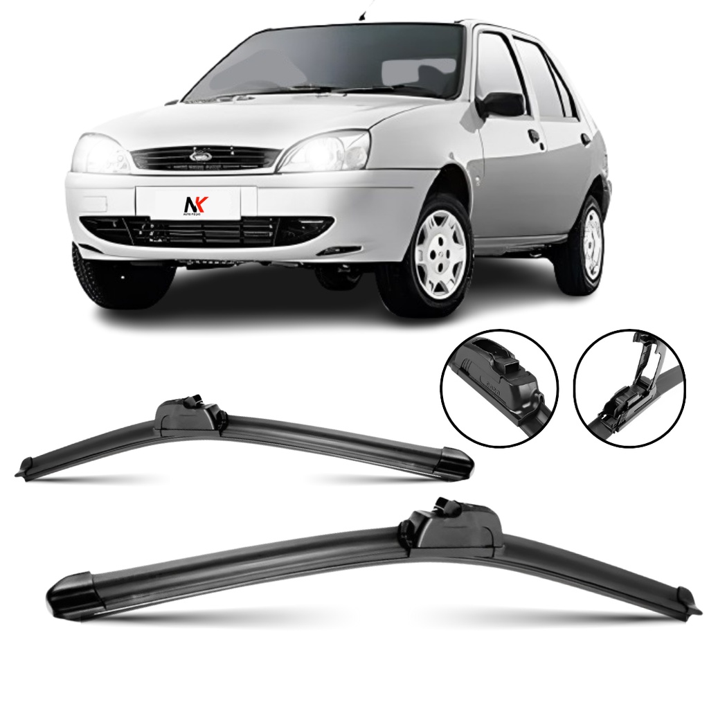 Par Palheta Limpador Parabrisa Ford Fiesta Antigo 96 á 2002 Street em Oferta na Shopee