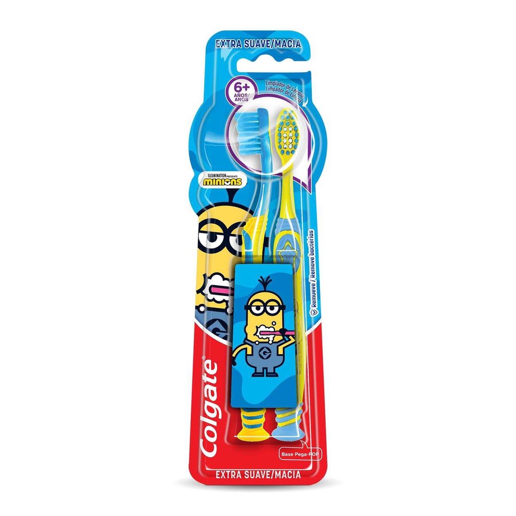 Escova Dental Colgate Smiles Minions 6+ Anos com 2 unidades em Oferta na Shopee