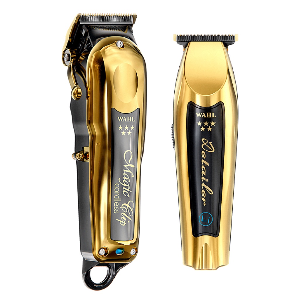 Combo Wahl Lançamento Magic Clip Gold e Detailer Li Gold Original