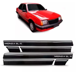 FRISO LATERAL MONZA CLASSIC 1987 A 1990 4P CINZA LARGO 25CM