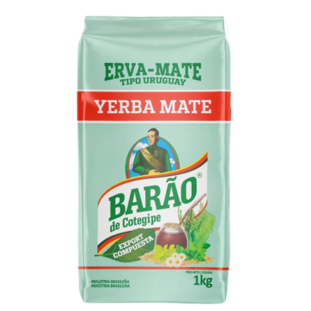 Erva Mate Tipo Uruguaia Export Compuesta Barão Original 1kg