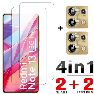 4 Em1 Para Xiaomi Redmi Nota 13 Pro 13C 4G 5G K70e K70 Filme Protetor De Tela De Vidro Temperado