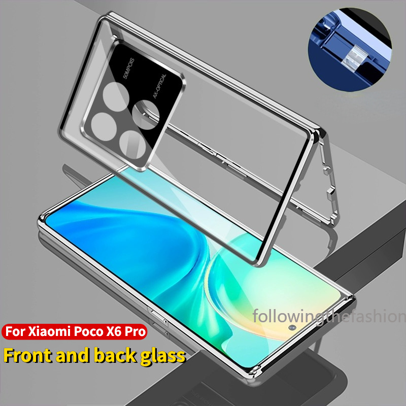 Invólucro Para Xiaomi Poco X6 Pro 5G 2024 X7 2025 Caso De Telefone 360 ° Metal Magnético À Prova De Choque Full Surround em Oferta na Shopee