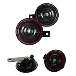 Par Buzina Paquerinha 12v Universal Bi-bi Automotiva Carro