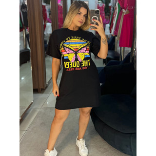 Vestido Camisetão Borboleta T Shirts Butterfly