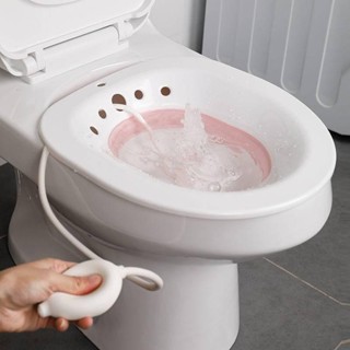Bacia Para Banho Portátil feminino perineal imersão banheira bacia com flusher homem hemorróidas cuidados em Oferta na Shopee