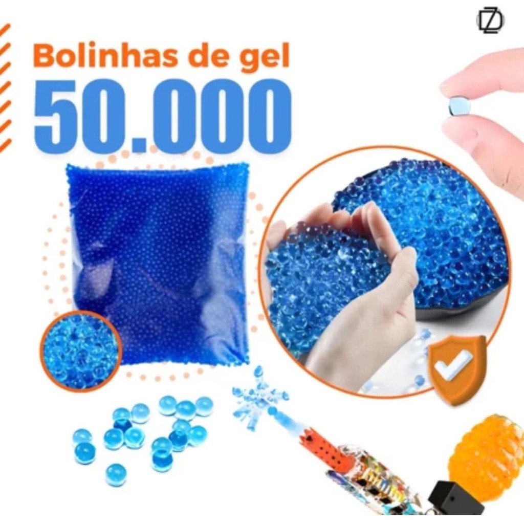 50000, 100000, 1000000 pequenas bolas de gel cor aleatória