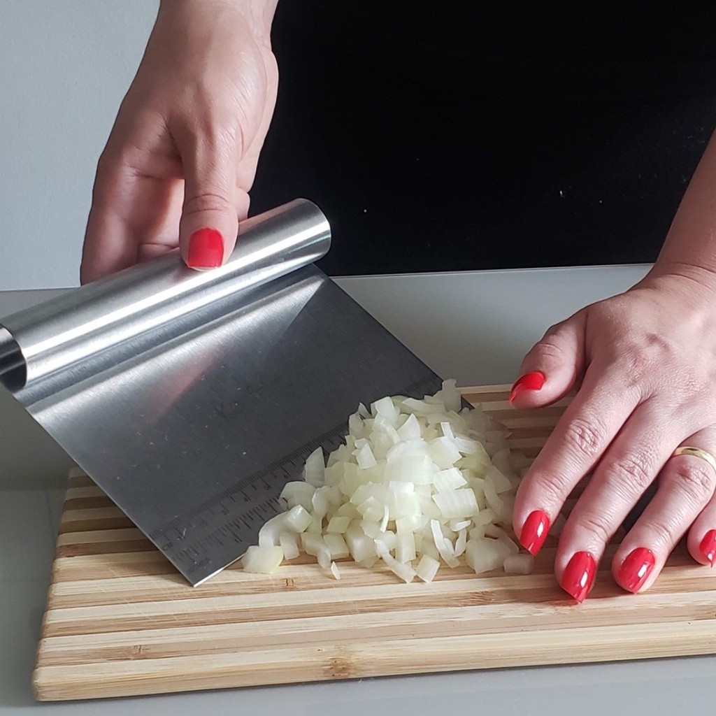 Espátula Em Inox Prática Raspador De Massa Com Cabo Tubular 15,5cm