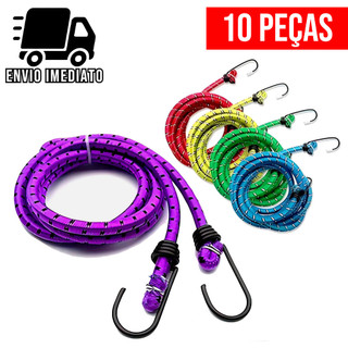 Elástico para Moto Corda para Bagageiro 1,50mts Gancho de Metal Resistente Multiuso