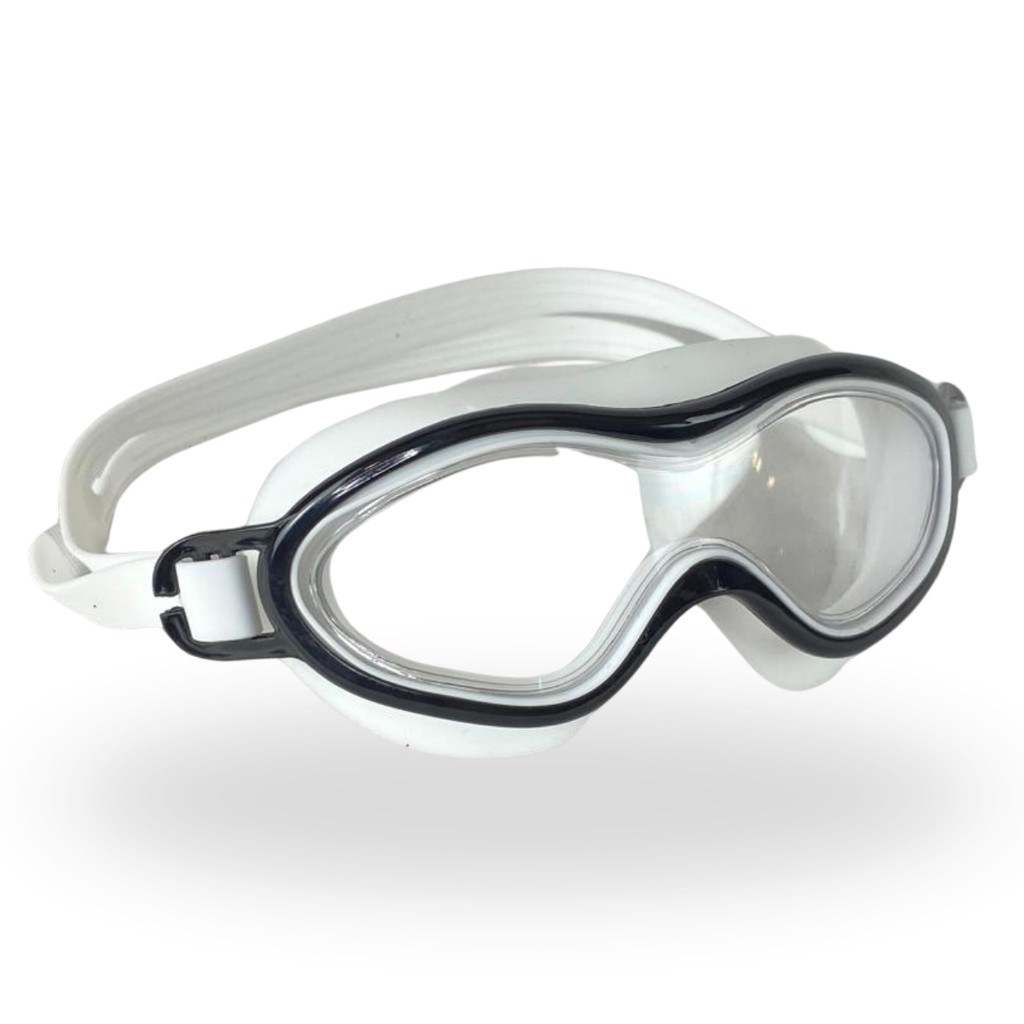Óculos Silicone de Natação Infantil Branca e Preto - Castela - Sports & Outdoors