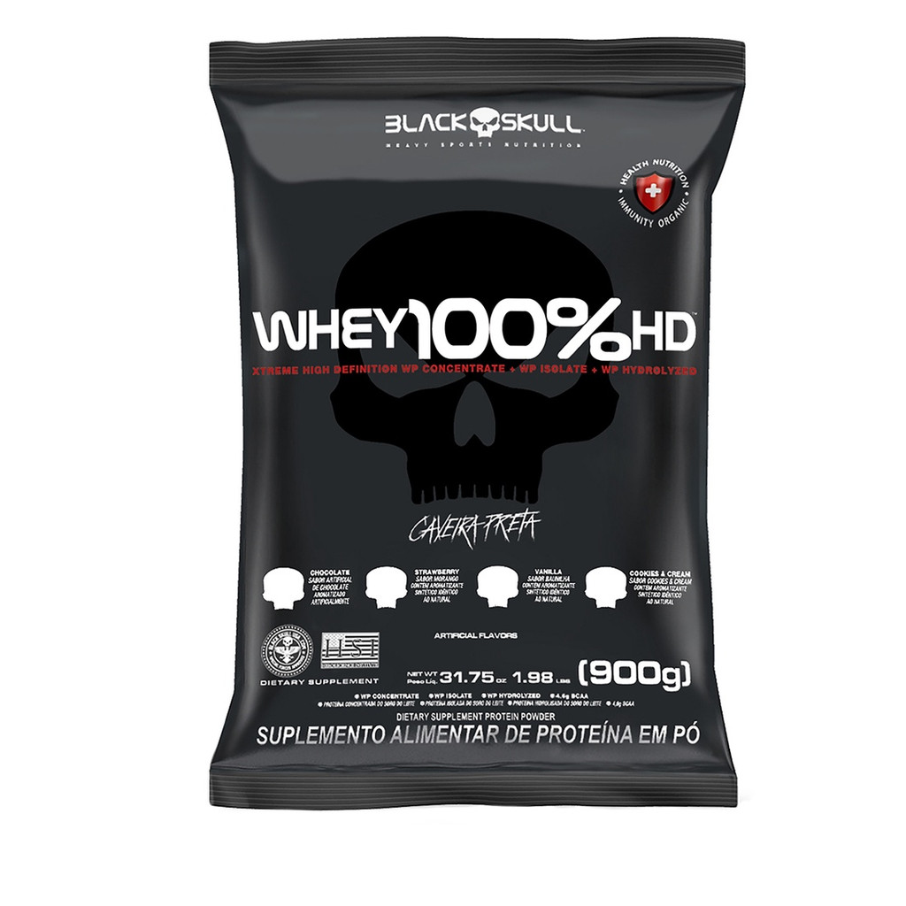 WHEY 100% HD COOKIES AND CREAM REFIL 900G BLACK SKULL