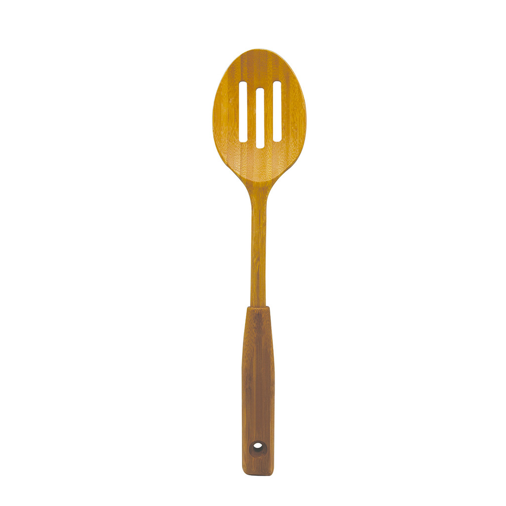 Colher vazada de bambu resistente 35cm - Oikos - Home & Living