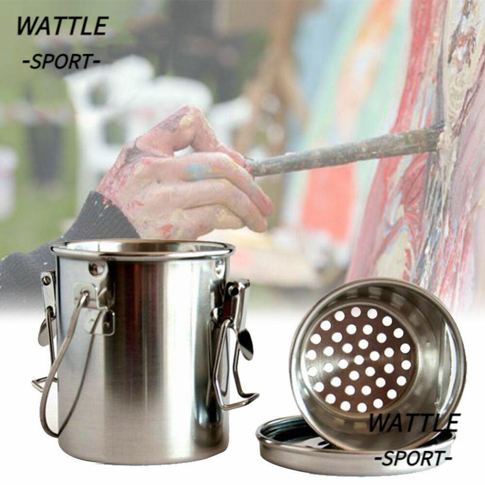 Limpador De Escova Artística WATTLE , Arruela De Pincel De Pintura A Óleo Com Concha Dupla À Prova De Vazamentos , Tela 