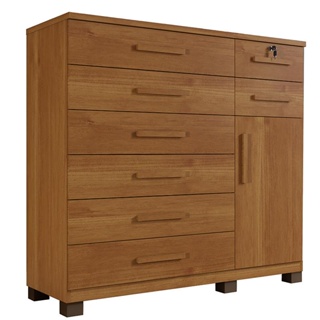 Comoda New Vitoria Quarto com 8 Gavetas e 1 Porta em Oferta na Shopee
