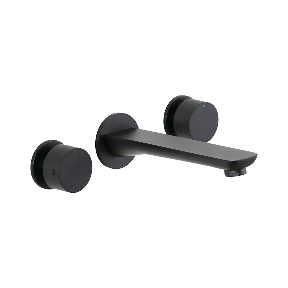 Torneira Para Banheiro Misturador Duplo Comando de Parede Piau Pingoo - Preto em Oferta na Shopee