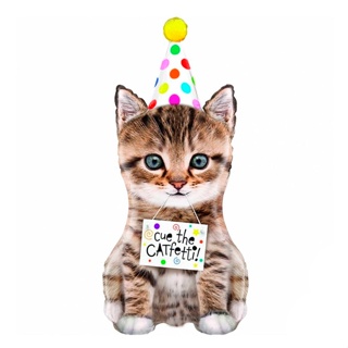 Balão de Festa Metalizado 41'' 104cm - Cue The Cat - 1 unidade - Grabo - Rizzo em Oferta na Shopee
