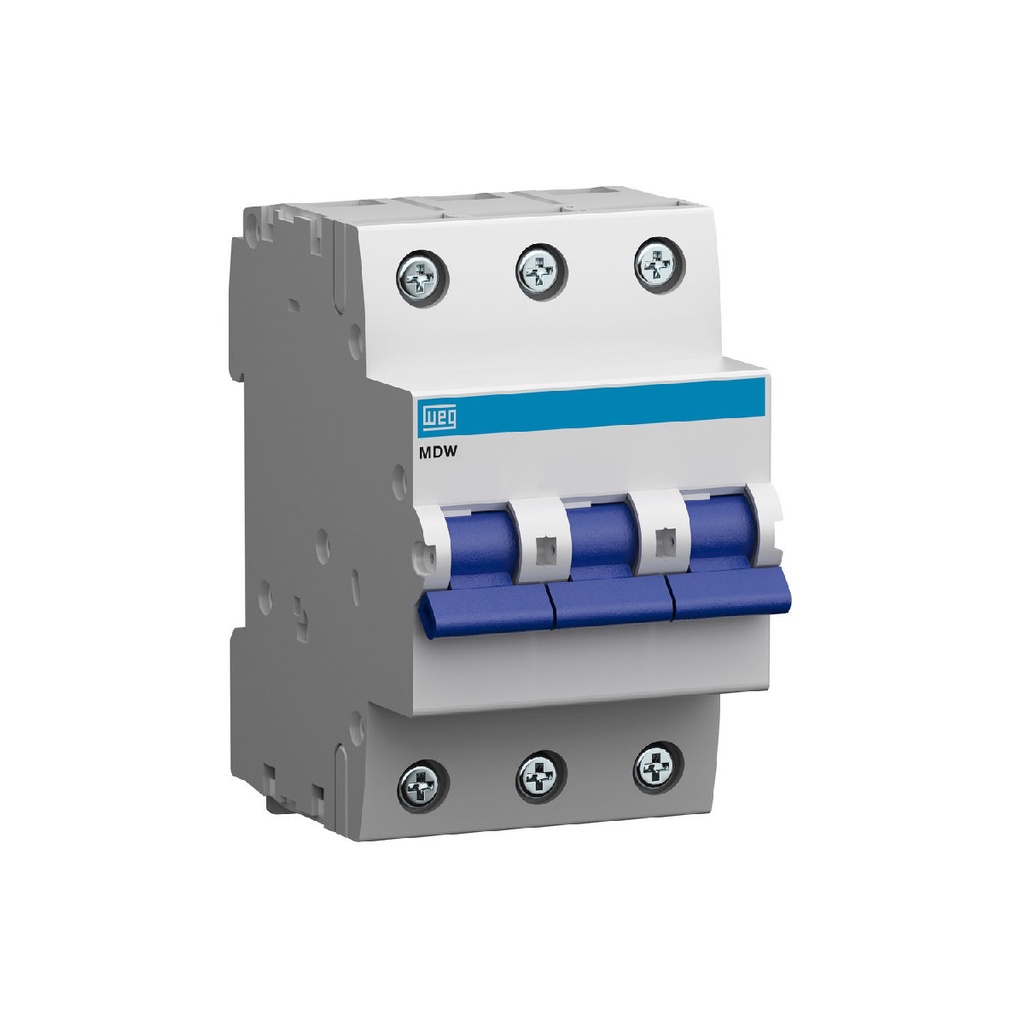 Minidisjuntor Tripolar 10A Curva C MDW - WEG