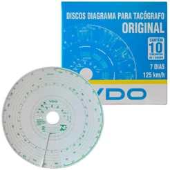 Disco Diagrama Tacógrafo Semanal 125km 7d 70 Unidades Vdo