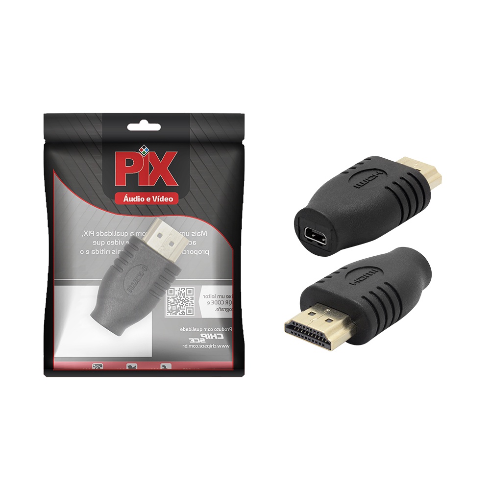 Adaptador Micro Hdmi Fêmea X Hdmi Macho 4k Full Hd