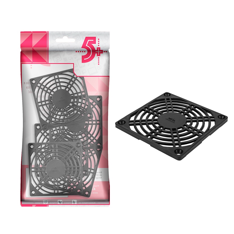 Kit 10 Grade De Proteção Para Ventoinha E Cooler 80x80 Preta
