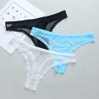 1-2 Pcs Calcinha Fio Dental Transparente Sexy Feminina Veja Através Da Crotch Mesh Bottom em Oferta na Shopee