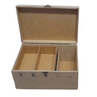 Caixa de Remédio dobradiça- Passa Fita -15A X 20L X 30C - Em mdf cru em Oferta na Shopee