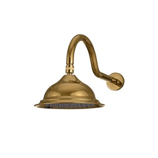 Ducha Chuveiro Redondo Retro Inox 20cm Coari Pingoo - Dourado