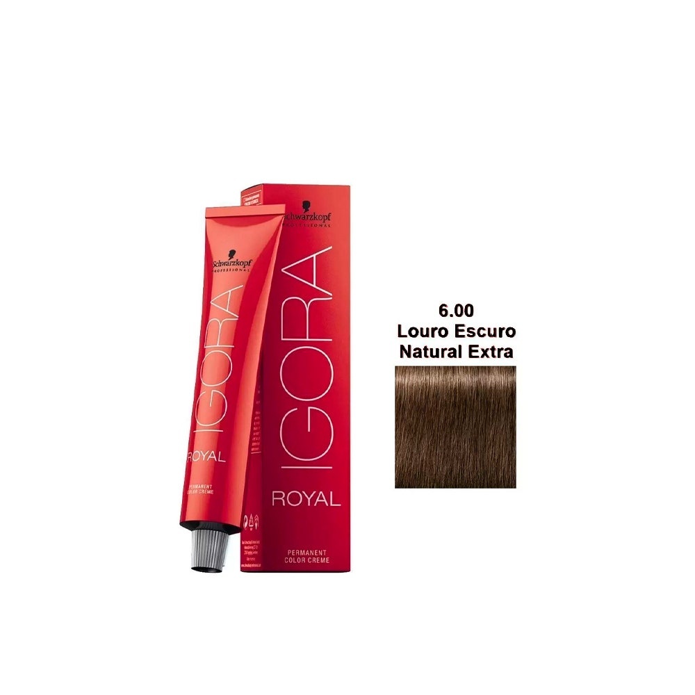 Tintura Schwarzkopf Igora Royal 6.00 Louro Escuro Natural Extra em Oferta na Shopee
