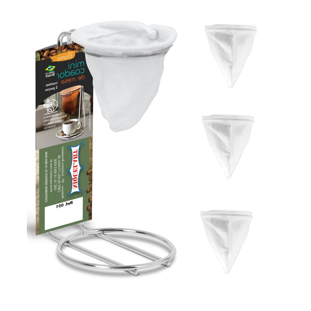 Coador Mini Para Café Chá Com Coador De Pano + 3 Refil