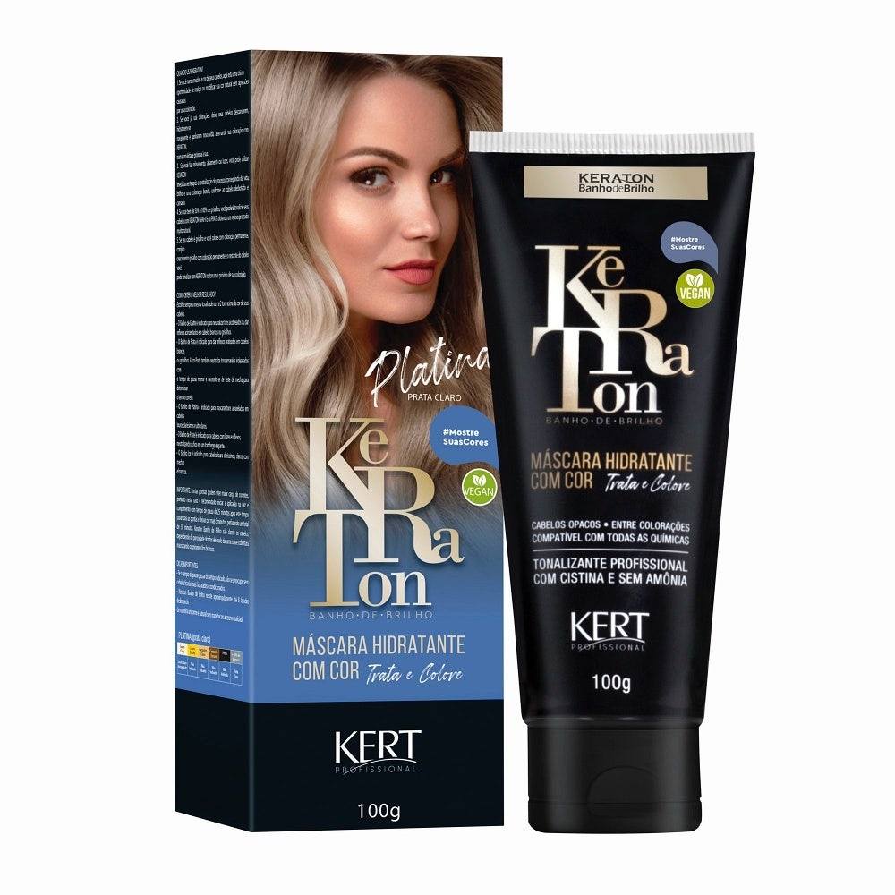 Tonalizante Banho De Brilho Keraton Platina Prata Claro - Beauty