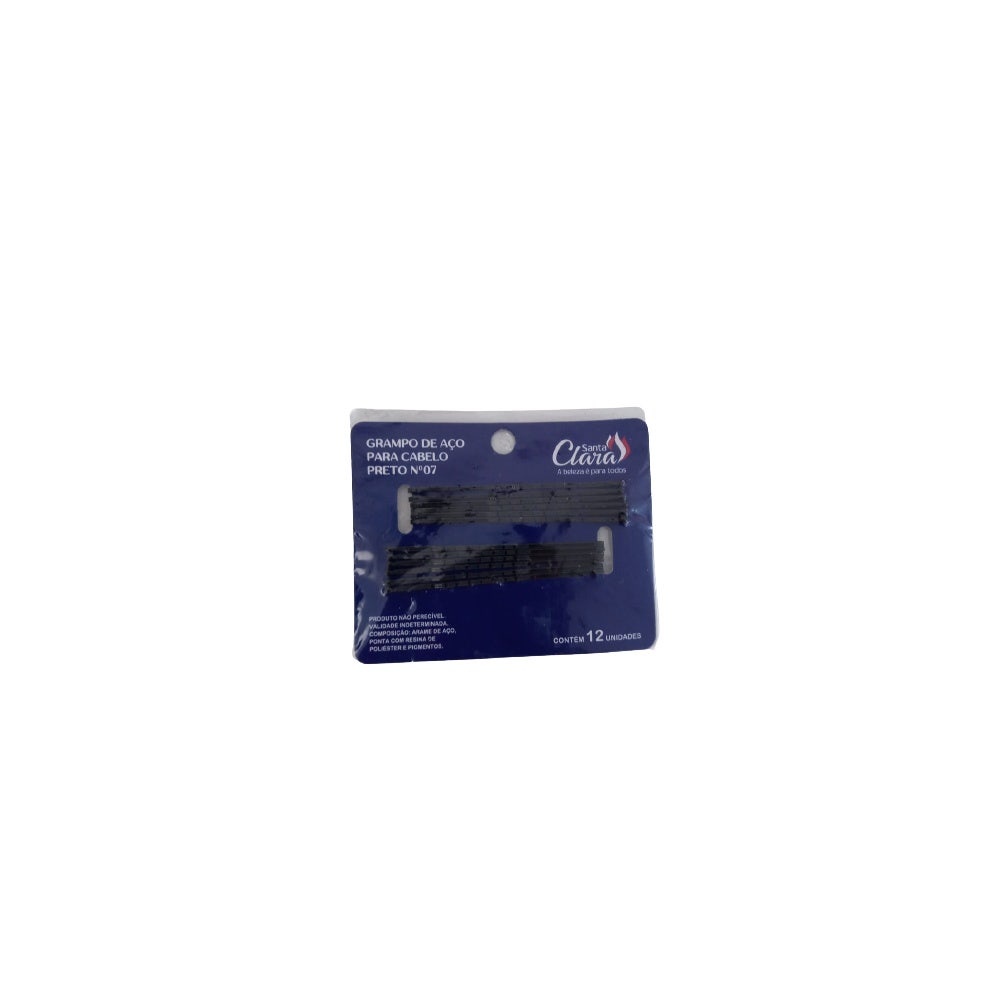 Grampos De Cabelo Santa Clara Nº7 Preto c/12un - Fashion Accessories