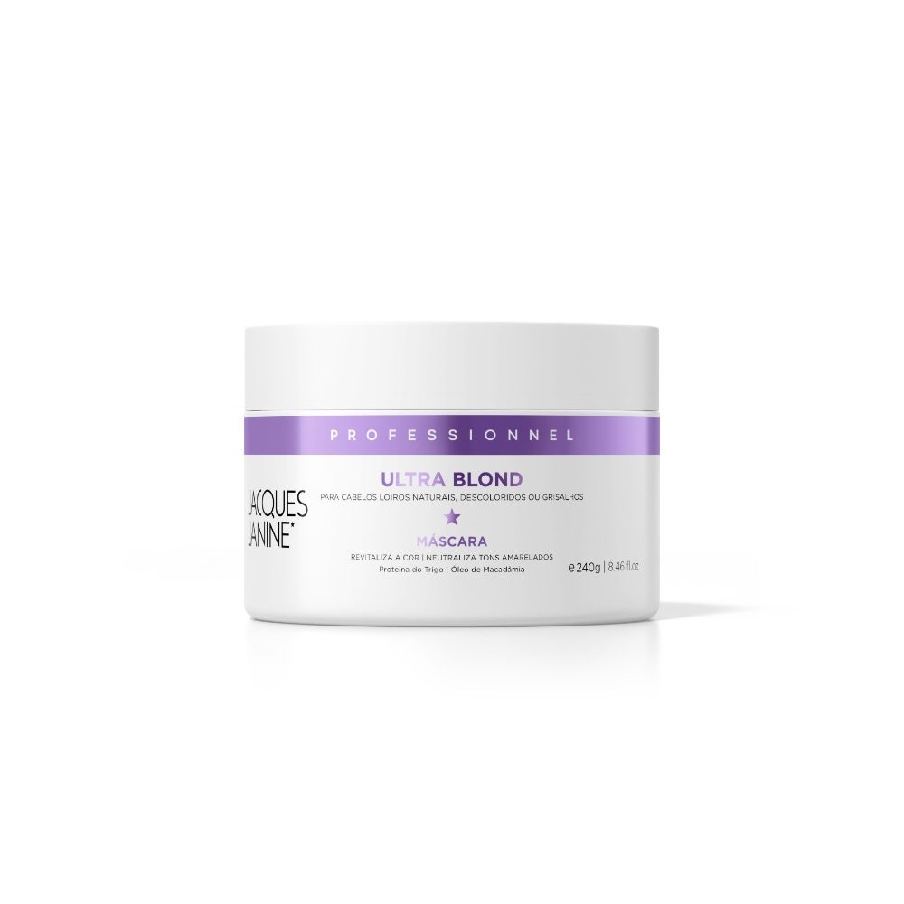 Máscara Hidratante Capilar Jacques Janine Professionnel Matizador Ultra Blond 240g em Oferta na Shopee